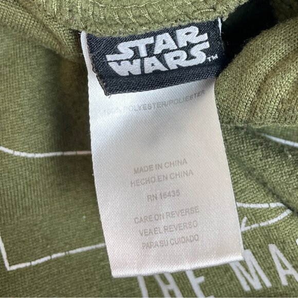 Star Wars The Mandalorian Kids Hoodie Protect Attack Green Size 6 - Picture 4 of 5